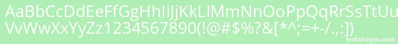 OpensansRegular Font – White Fonts on Green Background