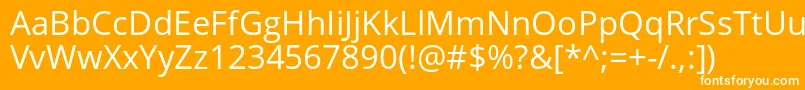 OpensansRegular Font – White Fonts on Orange Background