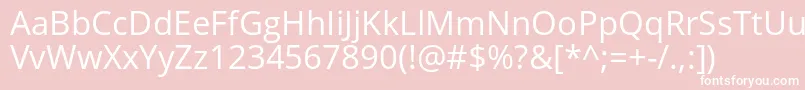 OpensansRegular Font – White Fonts on Pink Background