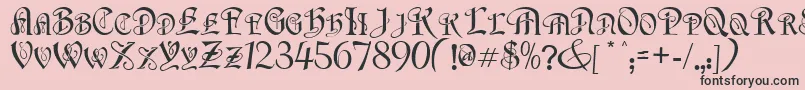 FlapperNormal Font – Black Fonts on Pink Background