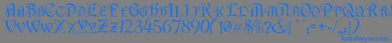 FlapperNormal Font – Blue Fonts on Gray Background