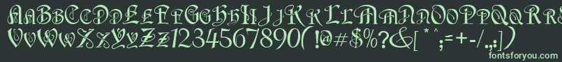 FlapperNormal Font – Green Fonts on Black Background
