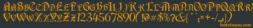 フォントFlapperNormal – 黒い背景にオレンジの文字