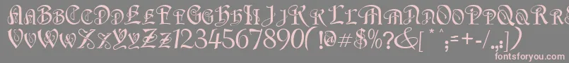 FlapperNormal Font – Pink Fonts on Gray Background