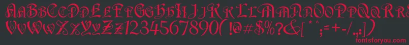 FlapperNormal Font – Red Fonts on Black Background