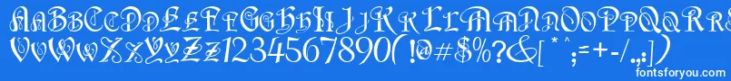 フォントFlapperNormal – 青い背景に白い文字