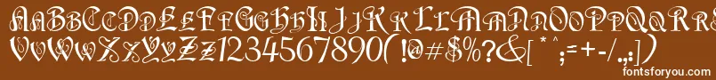 フォントFlapperNormal – 茶色の背景に白い文字