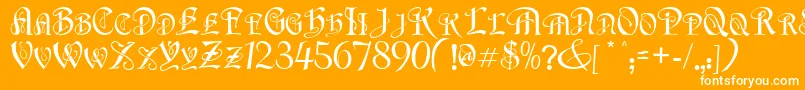 FlapperNormal Font – White Fonts on Orange Background