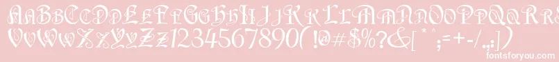 FlapperNormal Font – White Fonts on Pink Background