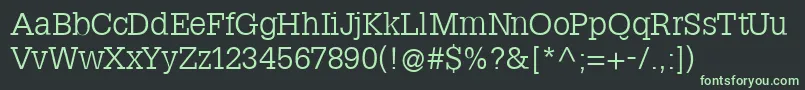 Шрифт Steepslab – зелёные шрифты на чёрном фоне