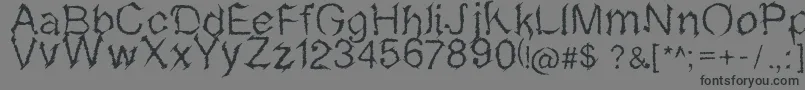 Sketchvetica-Schriftart – Schwarze Schriften auf grauem Hintergrund