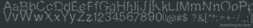 Sketchvetica-fontti – harmaat kirjasimet mustalla taustalla