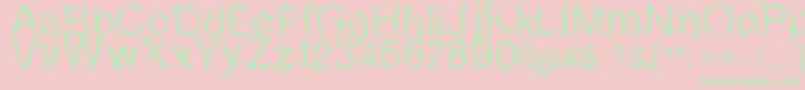 Sketchvetica Font – Green Fonts on Pink Background