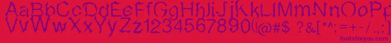 fuente Sketchvetica – Fuentes Moradas Sobre Fondo Rojo