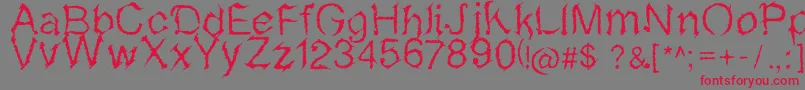 Sketchvetica Font – Red Fonts on Gray Background