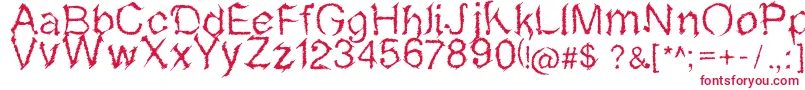 Sketchvetica Font – Red Fonts on White Background