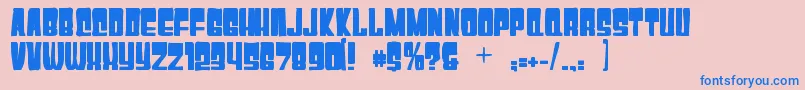 Шрифт Gyparodyink – синие шрифты на розовом фоне