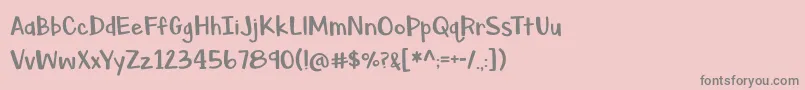 AsparagusSprouts Font – Gray Fonts on Pink Background
