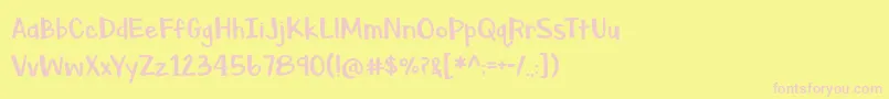 AsparagusSprouts Font – Pink Fonts on Yellow Background
