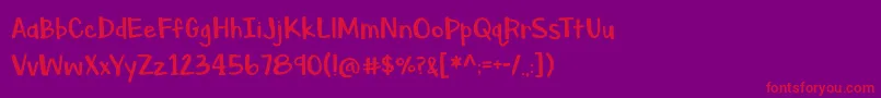 AsparagusSprouts Font – Red Fonts on Purple Background