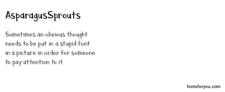 Review of the AsparagusSprouts Font