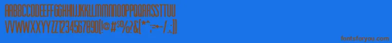 AaHigherup Font – Brown Fonts on Blue Background