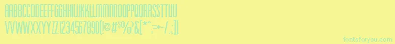 Police AaHigherup – polices vertes sur fond jaune