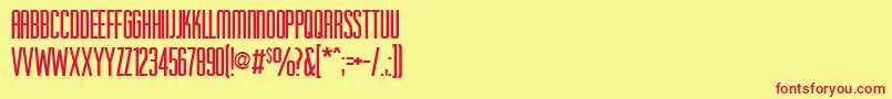 AaHigherup Font – Red Fonts on Yellow Background