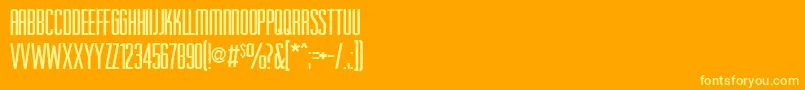 AaHigherup Font – Yellow Fonts on Orange Background