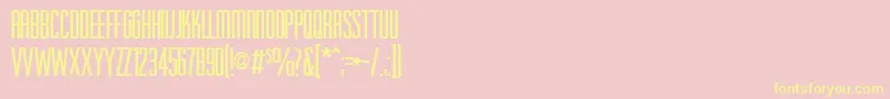 AaHigherup-Schriftart – Gelbe Schriften auf rosa Hintergrund