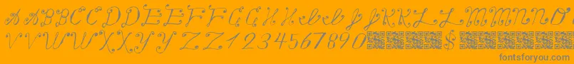 Makingalistcheckingittwice Font – Gray Fonts on Orange Background