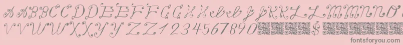 Makingalistcheckingittwice Font – Gray Fonts on Pink Background