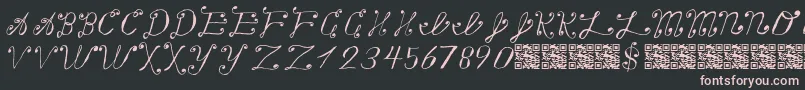 Makingalistcheckingittwice Font – Pink Fonts on Black Background