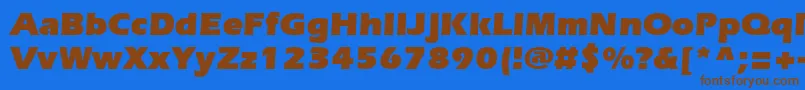 Erieblk2 Font – Brown Fonts on Blue Background