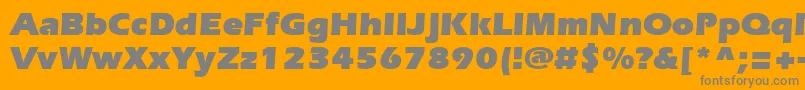 Erieblk2 Font – Gray Fonts on Orange Background