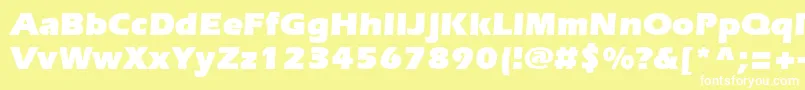 Police Erieblk2 – polices blanches sur fond jaune
