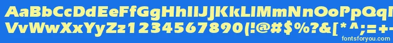 Czcionka Erieblk2 – żółte czcionki na niebieskim tle