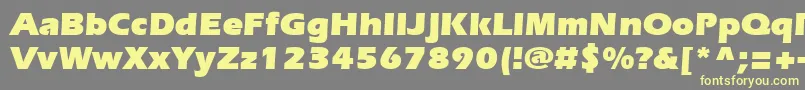 Erieblk2 Font – Yellow Fonts on Gray Background