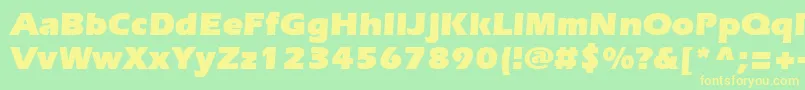 Erieblk2 Font – Yellow Fonts on Green Background