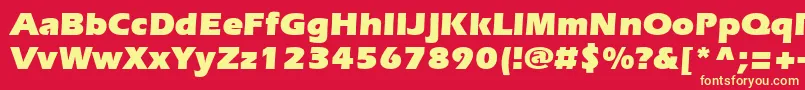 Erieblk2 Font – Yellow Fonts on Red Background