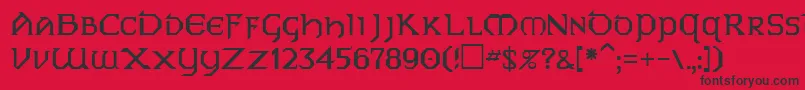 Шрифт PhyllisRegular – чёрные шрифты на красном фоне