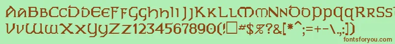 PhyllisRegular Font – Brown Fonts on Green Background