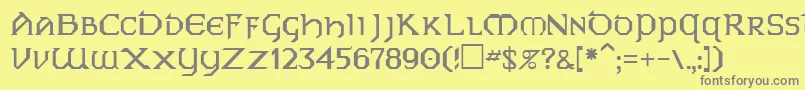 Weitere Informationen zur PhyllisRegular-Schriftart PhyllisRegular-Schriftart – Graue Schriften auf gelbem Hintergrund