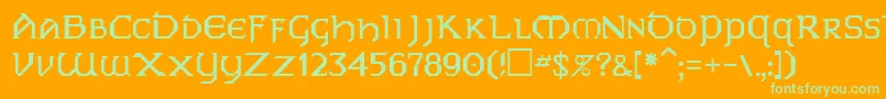 PhyllisRegular Font – Green Fonts on Orange Background