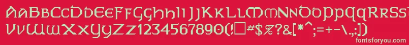 Шрифт PhyllisRegular – зелёные шрифты на красном фоне