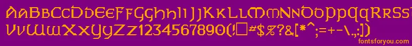 PhyllisRegular Font – Orange Fonts on Purple Background