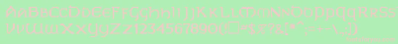 PhyllisRegular Font – Pink Fonts on Green Background