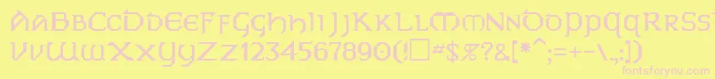 PhyllisRegular Font – Pink Fonts on Yellow Background