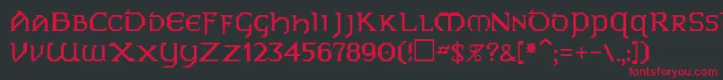 PhyllisRegular Font – Red Fonts on Black Background
