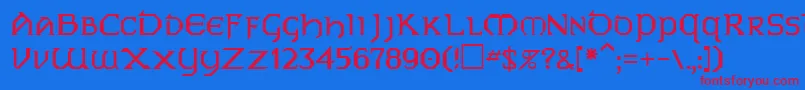 More about PhyllisRegular Font PhyllisRegular Font – Red Fonts on Blue Background